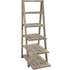 Idooka Natural Ladder Storage Shelves -Bloom Haven Herbaceous Perennials Deals Store Main21