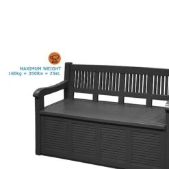 Idooka Black Storage Bench 12 Idooka Black Storage Bench -Bloom Haven Herbaceous Perennials Deals Store Max20Weight1