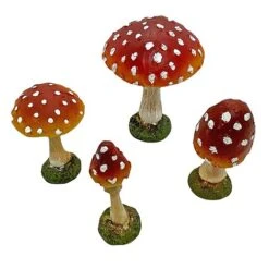 4 Garden Mushroom Red Cap Toadstool Ornaments Fairy Garden Decoration 5 4 Garden Mushroom Red Cap Toadstool Ornaments Fairy Garden Decoration -Bloom Haven Herbaceous Perennials Deals Store NJ1034 NJ1044 3