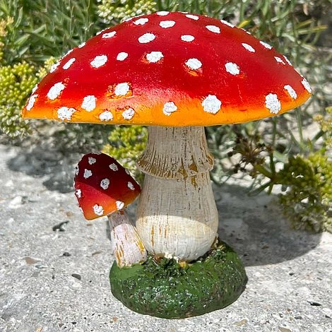 Large Double Stem Garden Mushroom Ornament 1 Large Double Stem Garden Mushroom Ornament