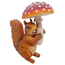 Squirrel With Mushroom Garden Animal Ornament 13 Squirrel With Mushroom Garden Animal Ornament -Bloom Haven Herbaceous Perennials Deals Store NJ1182