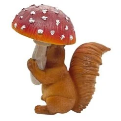 Squirrel With Mushroom Garden Animal Ornament 15 Squirrel With Mushroom Garden Animal Ornament -Bloom Haven Herbaceous Perennials Deals Store NJ1182 3