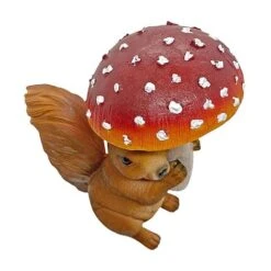 Squirrel With Mushroom Garden Animal Ornament 17 Squirrel With Mushroom Garden Animal Ornament -Bloom Haven Herbaceous Perennials Deals Store NJ1182 5
