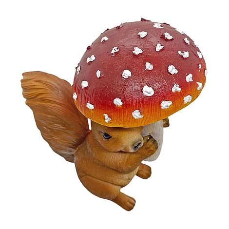 Squirrel With Mushroom Garden Animal Ornament 9 Squirrel With Mushroom Garden Animal Ornament - Image 9