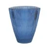 Navy Ribbed Vase H24.5Cm W21.5Cm