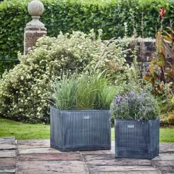Outdoor Hampton Rectangular Galvanised Metal Planter H38Cm W50Cm 5 Outdoor Hampton Rectangular Galvanised Metal Planter H38Cm W50Cm -Bloom Haven Herbaceous Perennials Deals Store OHRGMP50 2