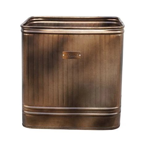 Outdoor Hampton Square Copper Metal Planter H45Cm W44Cm 1 Outdoor Hampton Square Copper Metal Planter H45Cm W44Cm
