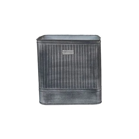 Outdoor Hampton Square Galvanised Metal Planter H45Cm W44Cm 1 Outdoor Hampton Square Galvanised Metal Planter H45Cm W44Cm