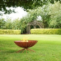 Outdoor Metal Dakota Firebowl In Rust H37Cm W71Cm -Bloom Haven Herbaceous Perennials Deals Store OMDFR37 1