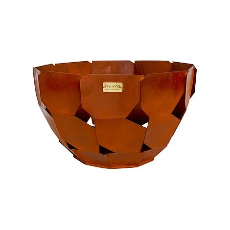 Outdoor Metal Industrial Firebowl In Rust H34Cm W59Cm 1 Outdoor Metal Industrial Firebowl In Rust H34Cm W59Cm