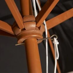 Wooden Garden Parasol 2.4m -Bloom Haven Herbaceous Perennials Deals Store P27B LS3