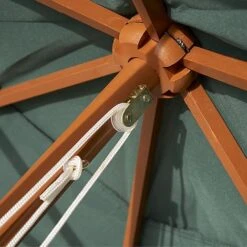 Wooden Garden Parasol 2.4m -Bloom Haven Herbaceous Perennials Deals Store P27G LS4