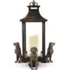 Antique Bronze Coloured Sitting Labrador Potty Feet - Plant Pot Feet
