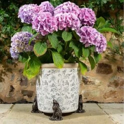 Antique Bronze Coloured Moongazing Hare Potty Feet - Plant Pot Feet