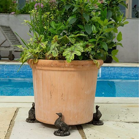 Antique Bronze Coloured Aylesbury Duck Potty Feet - Plant Pot Feet 1 Antique Bronze Coloured Aylesbury Duck Potty Feet - Plant Pot Feet