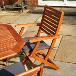 Rowlinson Plumley Hardwood Dining Set 6 Seater Grey Cushions 14 Rowlinson Plumley Hardwood Dining Set 6 Seater Grey Cushions -Bloom Haven Herbaceous Perennials Deals Store PLUMGREY6 PlumleyDiningSetGREY 07