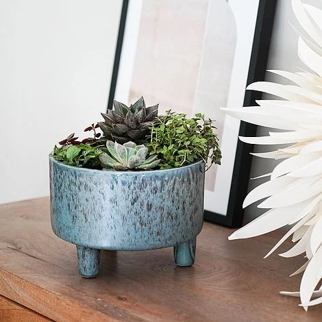 Pisa Reactive Glaze Bowl Glacier Blue H14CM D19CM 2 Pisa Reactive Glaze Bowl Glacier Blue H14CM D19CM - Image 2