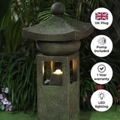 Victorian Pagoda LED Garden Water Feature 8 Victorian Pagoda LED Garden Water Feature -Bloom Haven Herbaceous Perennials Deals Store Pillar edit