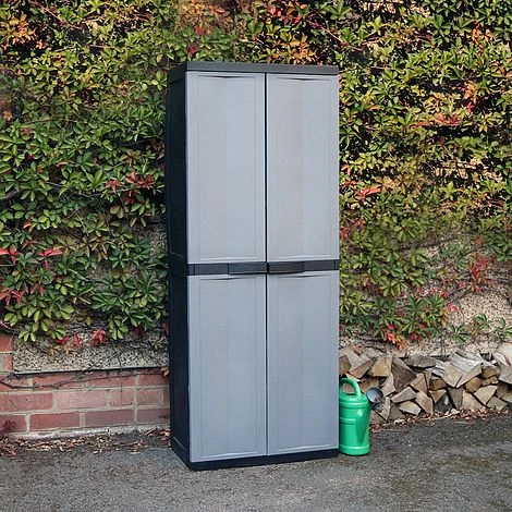 Toomax Garden Storage Cabinet Dark Grey Large 1 Toomax Garden Storage Cabinet Dark Grey Large