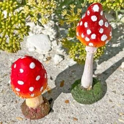 Set 3 Garden Mushroom Ornaments -Bloom Haven Herbaceous Perennials Deals Store SET3MUSH 7
