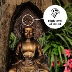 Secluded Buddha LED Garden Water Feature -Bloom Haven Herbaceous Perennials Deals Store Seculded buddha edit2