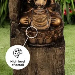 Secluded Buddha LED Garden Water Feature -Bloom Haven Herbaceous Perennials Deals Store Seculded buddha edit3