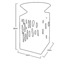 Idooka Brazier Firebowl Outdoors Heating Fire Pit With Built In Log Storage And Firewood Rack -Bloom Haven Herbaceous Perennials Deals Store Silhouette25