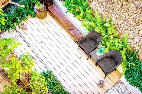 Idooka Faux Wood Garden Coffee Table - Waterproof Patio Side Table For Outdoor Use 3 Idooka Faux Wood Garden Coffee Table - Waterproof Patio Side Table For Outdoor Use - Image 3