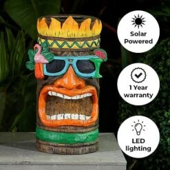Tiki Garden Solar Ornament Medium 30cm 10 Tiki Garden Solar Ornament Medium 30cm -Bloom Haven Herbaceous Perennials Deals Store Tiki 30 edit