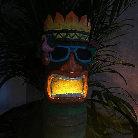Tiki Garden Solar Ornament Medium 30cm 2 Tiki Garden Solar Ornament Medium 30cm - Image 2