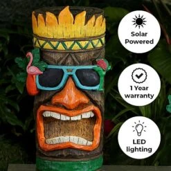 Tiki Garden Solar Ornament Large 45cm -Bloom Haven Herbaceous Perennials Deals Store Tiki 45 edit