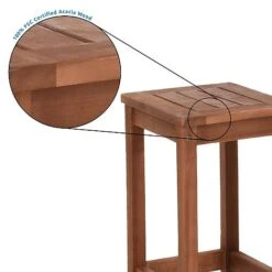 Idooka Acacia Wood Bistro Bar Set -Bloom Haven Herbaceous Perennials Deals Store VT2200360.FSC