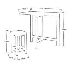 Idooka Acacia Wood Bistro Bar Set -Bloom Haven Herbaceous Perennials Deals Store VT2200360.Silhouette