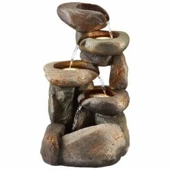Serenity Tumbling Rocks Water Feature -Bloom Haven Herbaceous Perennials Deals Store WEBG38731