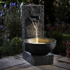 Serenity Stone-Effect Cascading Water Bowl Water Feature -Bloom Haven Herbaceous Perennials Deals Store WEBG38804