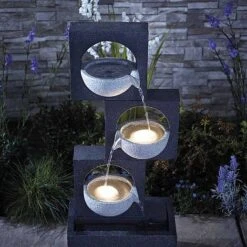 Serenity Modern Granite-Effect Cascading Bowls Water Feature 8 Serenity Modern Granite-Effect Cascading Bowls Water Feature -Bloom Haven Herbaceous Perennials Deals Store WEBG38812