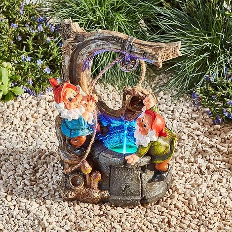 Serenity Gnome Wishing Well Water Feature 2 Serenity Gnome Wishing Well Water Feature - Image 2