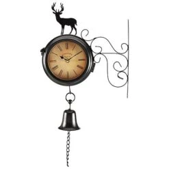 Wall Mounted Clock With Metal Stag 6 Wall Mounted Clock With Metal Stag -Bloom Haven Herbaceous Perennials Deals Store WEBG4121