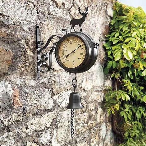 Wall Mounted Clock With Metal Stag 2 Wall Mounted Clock With Metal Stag - Image 2