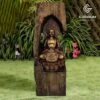Secluded Buddha LED Garden Water Feature