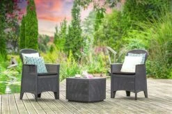 Idooka Tea For Two Dark Grey Bistro Set -Bloom Haven Herbaceous Perennials Deals Store Wide20Angle