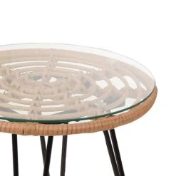 Idooka Rattan Bistro Set -Bloom Haven Herbaceous Perennials Deals Store X67000030.Materials