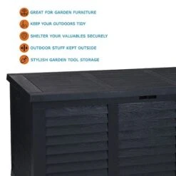 Idooka 362L Black Storage Box -Bloom Haven Herbaceous Perennials Deals Store Y54400890 550405.KeyFeatures