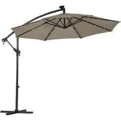 Solar LED Cantilever Parasol -Bloom Haven Herbaceous Perennials Deals Store g0588 18