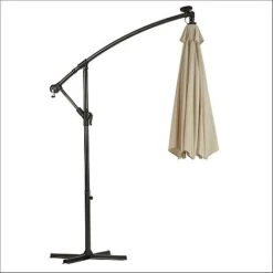 Solar LED Cantilever Parasol -Bloom Haven Herbaceous Perennials Deals Store g0588 8