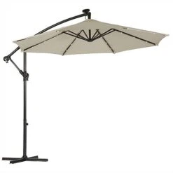 Solar LED Cantilever Parasol -Bloom Haven Herbaceous Perennials Deals Store g0588 9