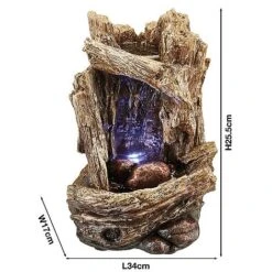 Serenity Table-top Tree Trunk Waterfall Water Feature 9 Serenity Table-top Tree Trunk Waterfall Water Feature -Bloom Haven Herbaceous Perennials Deals Store g3964 52