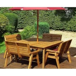 8 Seater Square Table Set With 4 X Benches -Bloom Haven Herbaceous Perennials Deals Store hb81 3