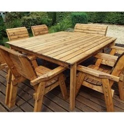 8 Seater Square Table Set With 6 X Chairs And 1 X Bench -Bloom Haven Herbaceous Perennials Deals Store hb83 220copy