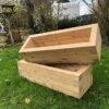 2x Small 70cm Long Wooden Planters